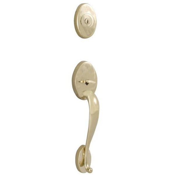 Weslock Lexington Exterior Active Handleset Lifetime Brass 02115-B--002D